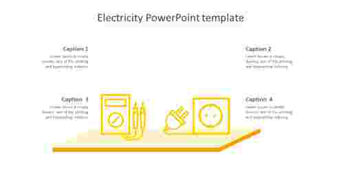 electricity powerpoint template-yellow